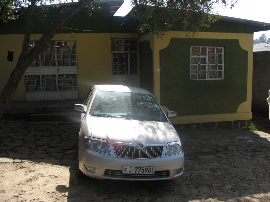 A car parked in front of a house

Description automatically generated